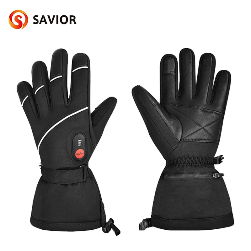 Savior Heat Ski Electric Heated Gloves Outdoor Sport Lithium Battery Self Heating Smart Touch Heated Gloves