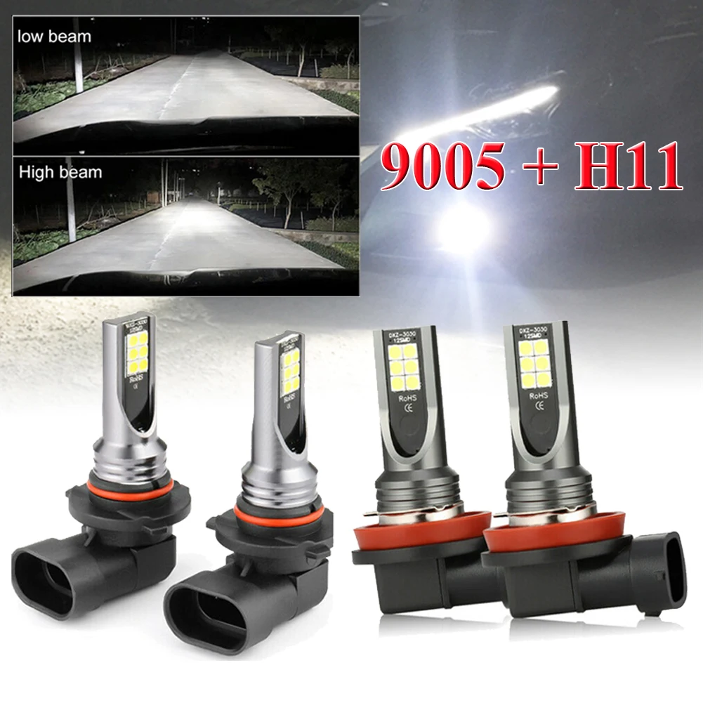 Комбинированный светодиодный комплект фар Mini 9005 + H11 лампа дальнего и ближнего
