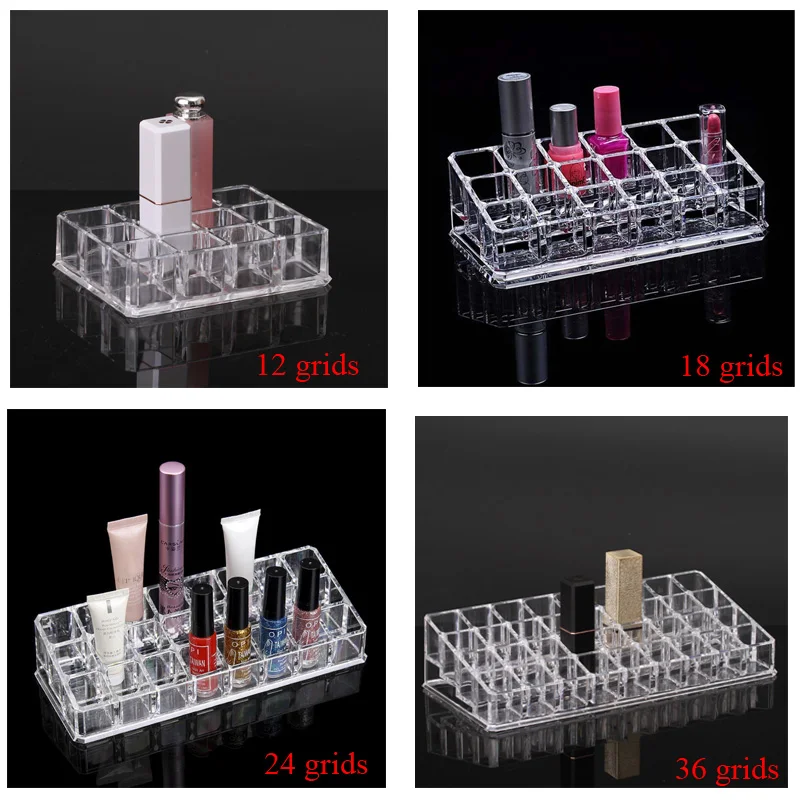 

Прозрачная стойка для губной помады, органайзер для лака для ногтей, коробка для хранения ювелирных изделий, стойка для лака для ногтей, орг...