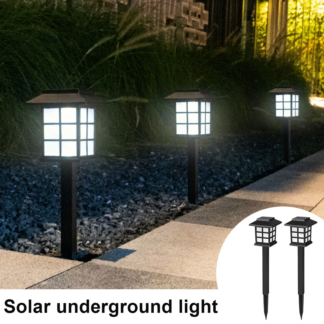 

Светодиодный светильник на солнечной батарее, уличная лампа для газона, водонепроницаемая лампа для сада, газона, сада, ландшафта, дороги, д...