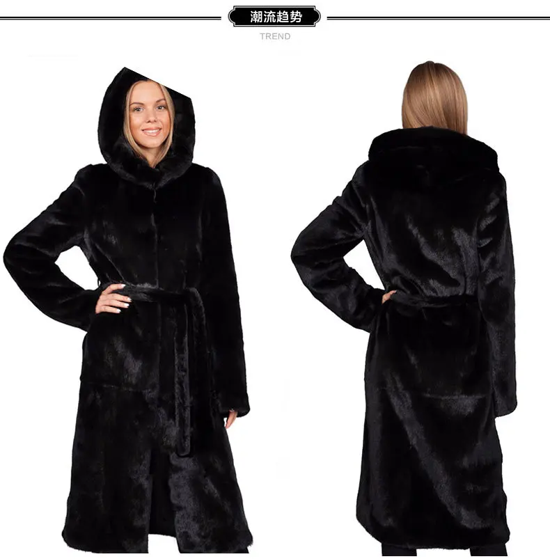 

Шуба женская из натуральной норки, пальто из натурального меха норки, Длинная зимняя одежда в стиле оверсайз, размеры 6xl, 5xl, 7xl