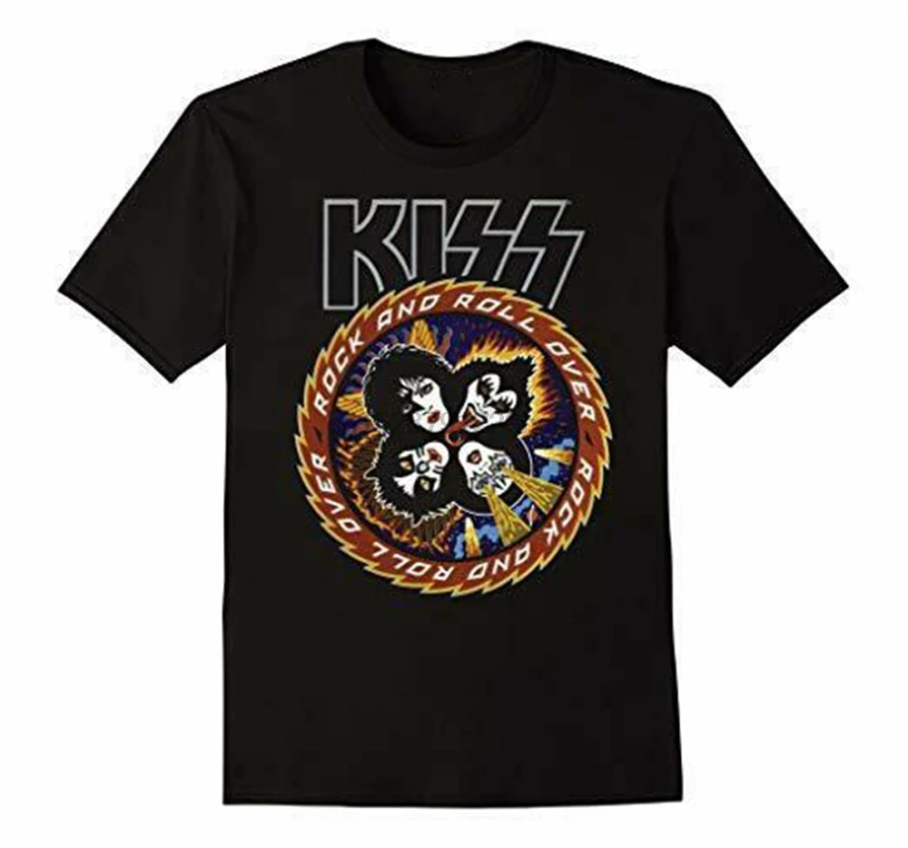 

Мужская свободная футболка с принтом рок-группы Kiss