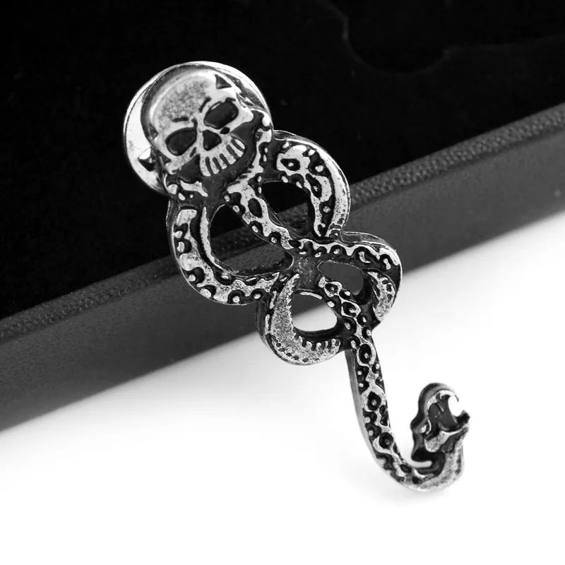 Voldemort horcruxes череп змеиная Форма Брошь метель булавка винтажный пожиратель смерти Темный horrocrux страшный лацкан булавка для женщин и мужчин значки