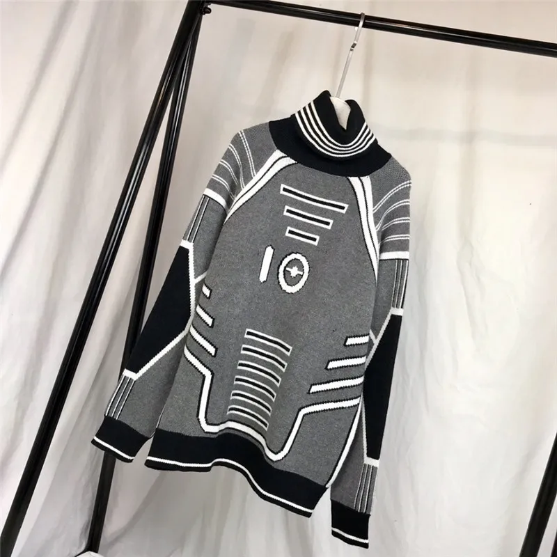 Роскошный бренд высокое качество подиумный дизайнерский новый свитер зимний