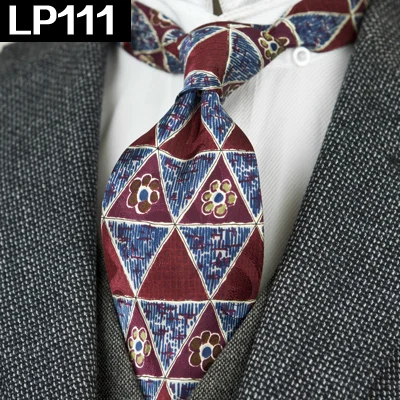 LP111 Классические разноцветные мужские галстуки с геометрическим рисунком Пейсли, шелк,, уникальные, ручная работа - Цвет: LP111