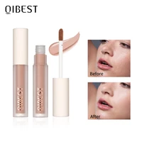 qibest 5 colours liquid concealer full coverage eye dark circle face bronzer makeup smooth long lasting brighten face cosmetics