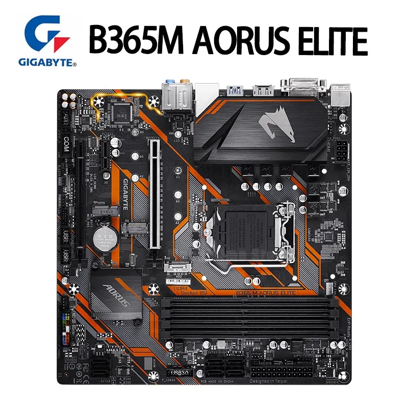 

Материнская плата LGA 1151 Gigabyte B365M AORUS ELITE Intel B365 Core i7/i5/i3 DDR4 64 Гб PCI-E 3,0 M.2 настольный B365 плакат-мама 1151