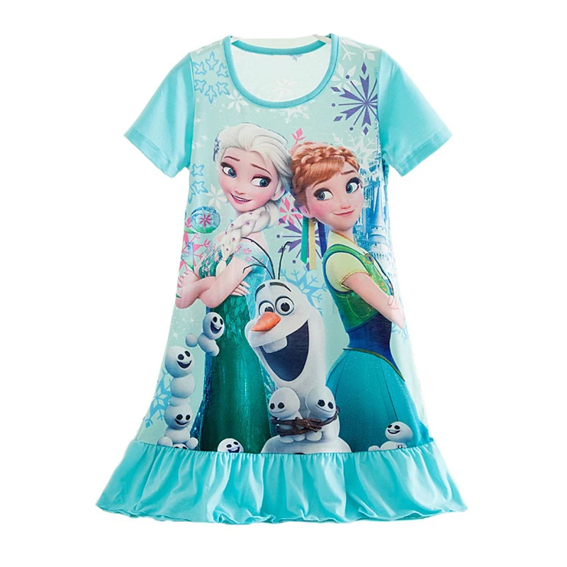 

Elsa Anna Princess Dress Summer Girls Dress Nightgown Kids Dresses Night Gown Pajamas Dress Sleepwear Pyjamas Clothes