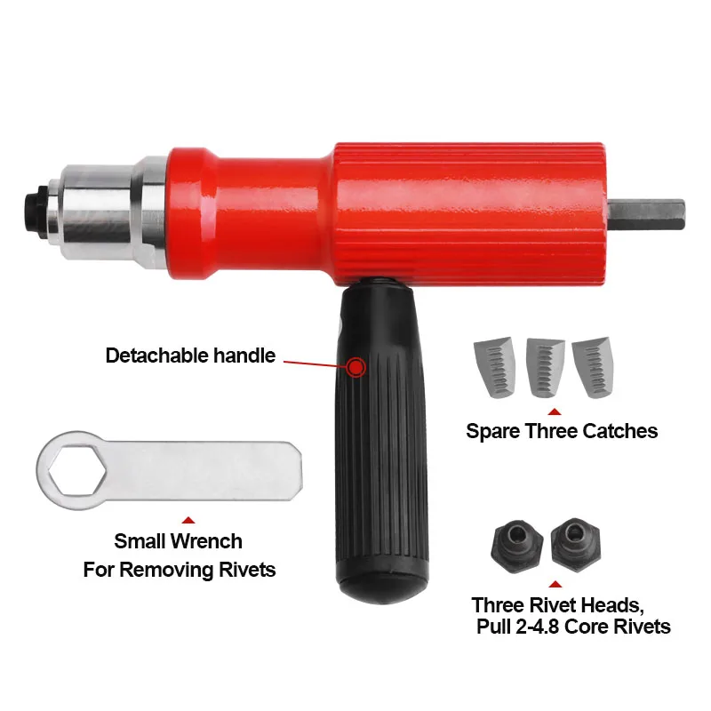 Electric Rivet Nut Gun Riveting Tool Cordless Drill Adaptor Insert Adapter | Инструменты