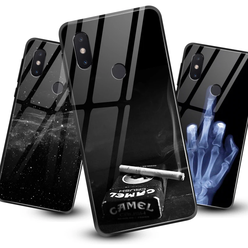 Tempered Glass Cover for Xiaomi 5X 6X 8 9 SE A1 A2 Lite Redmi Note 4X 5A 6 7 Pro Prime Hard Bumper Printing Deep Soft Coques | Мобильные