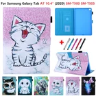 Kawaii Cat Рэббит планшет для Samsung Galaxy Tab A7 чехол 10,4 2020 T500 SM-T500 SM-T505 бумажник чехол для Samsung Galaxy Tab A 7 A7 Funda