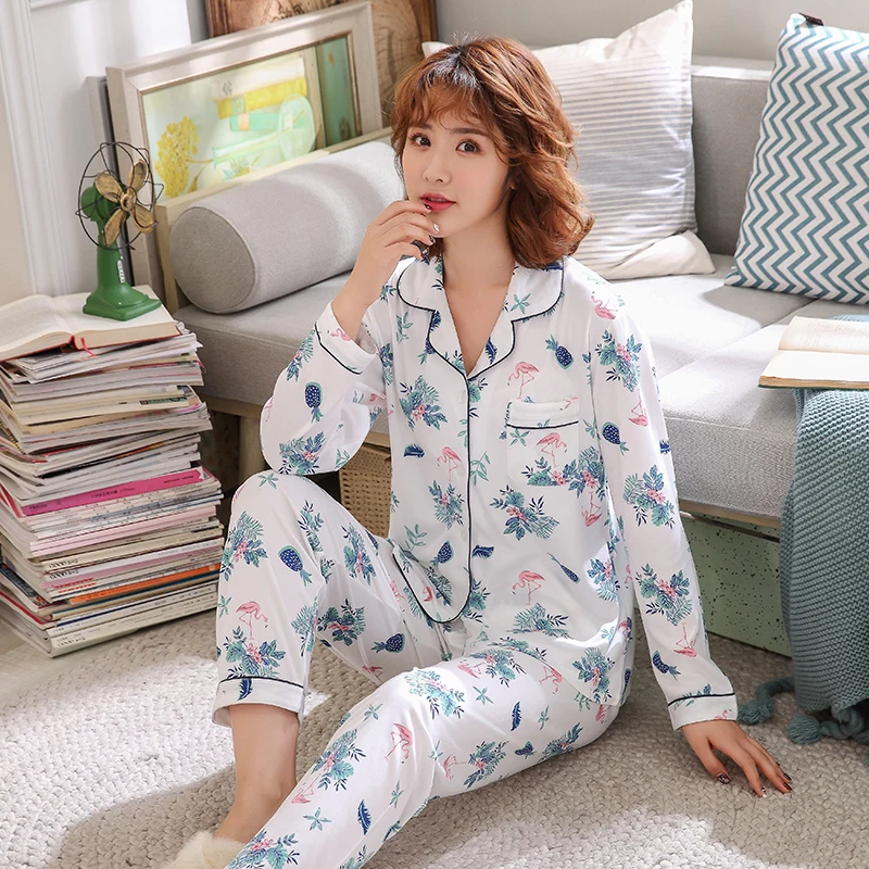 Комплект пижамный женский с длинным рукавом на осень/зиму|Комплекты пижам| |