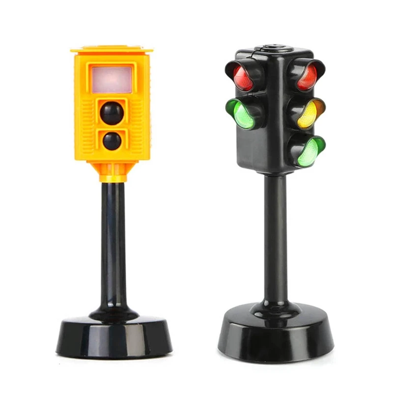 

Mini Traffic Signs Road Light Block with Sound LED Children Safety Education Kids Puzzle Traffic Signal Light Toys Child Gifts