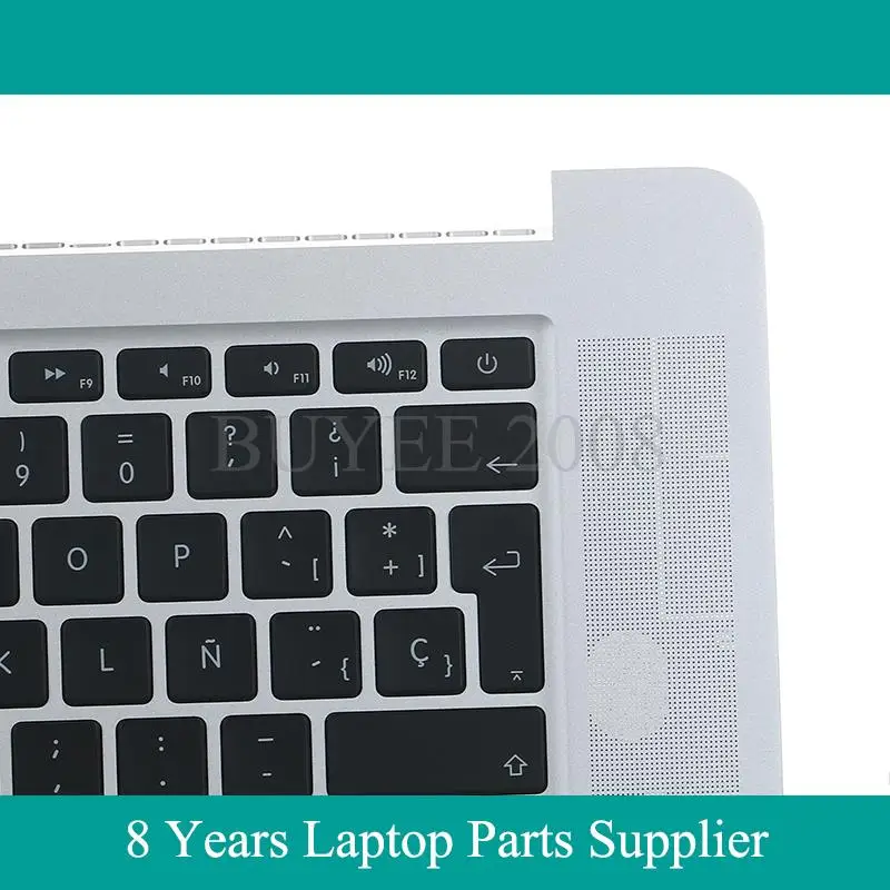 Barato Funda A1398 Para Ordenador Portátil, Funda Para Macbook Pro De 2015 Pulgadas SP, Diseño Del Reino Unido, A1398, Teclado Español, Retroiluminación, Cubierta Superior, Trackpad, 15,4