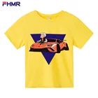 Детская футболка Merch A4, весенне-летняя семейная одежда, модная футболка с принтом ламбы для мальчиков, Повседневная футболка для девочек, топы, комиксная одежда