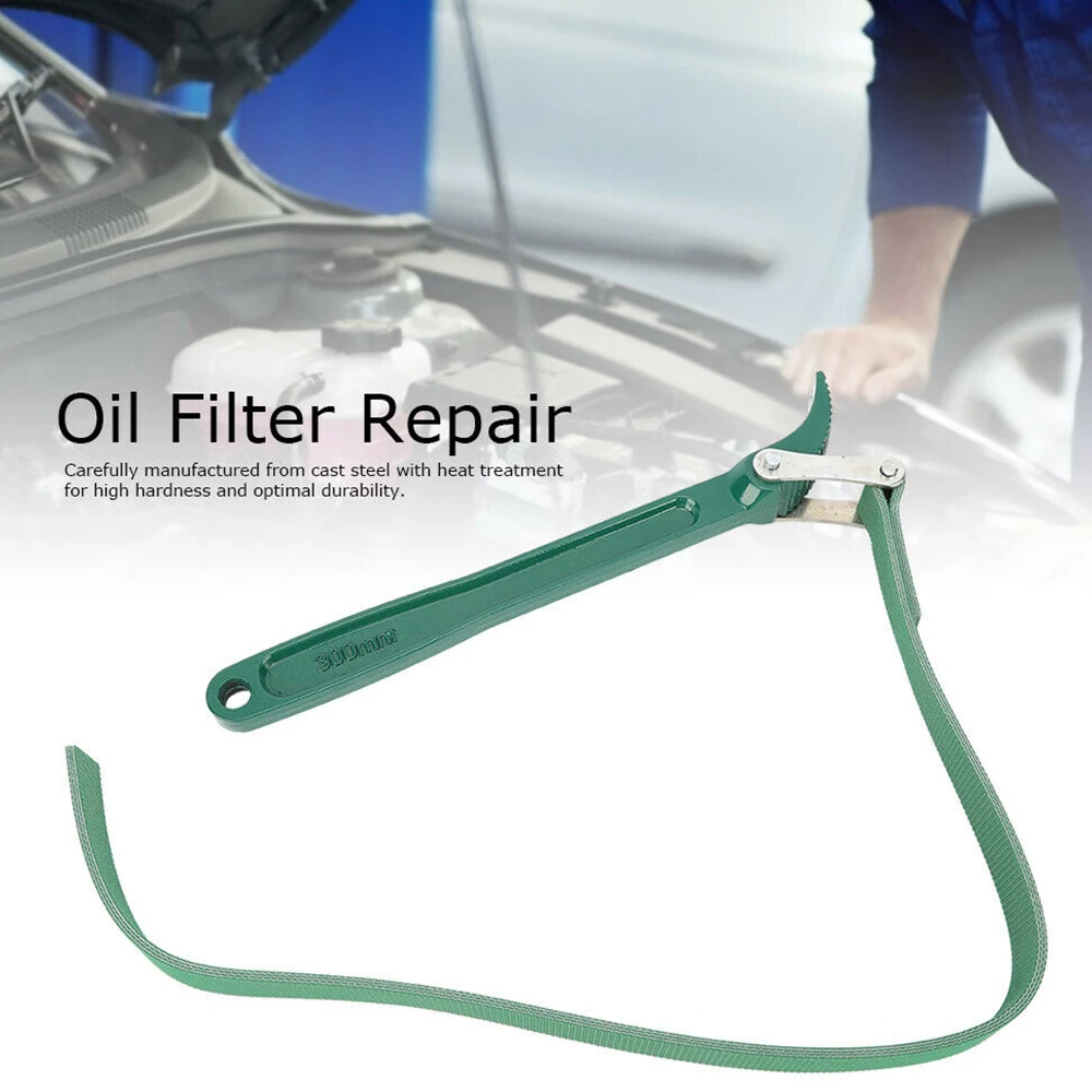 

Green Car 12 Inch Belt Type Anti-Skid Oil Filter Wrench Repair Wrench Removal Tool
