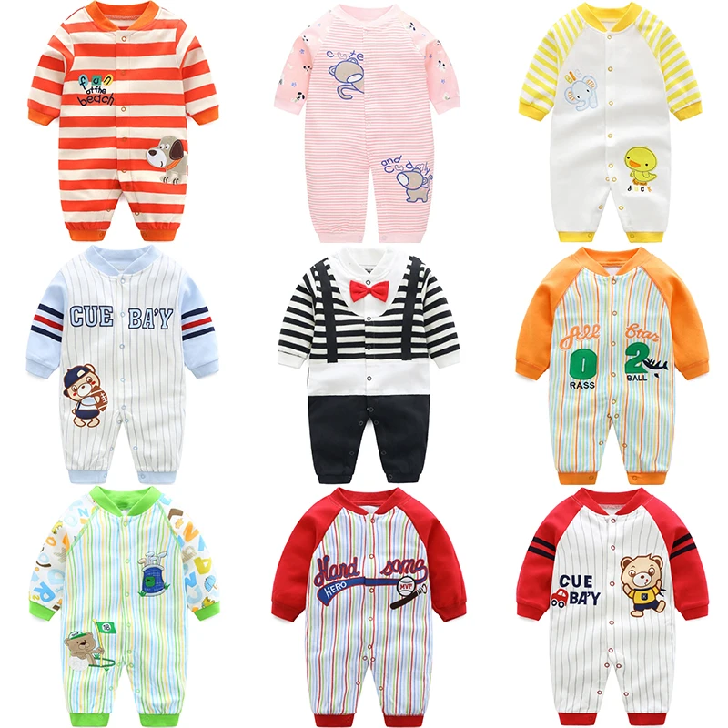 Newborn Baby boy girls Clothes Striped Long Sleeves Cute Rompers Cotton Baby Jumpsuits Baby Boys Girls pajamas toddler costume
