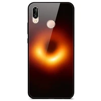 glass case for huawei p20 lite phone case back cover with black silicone bumper series 1