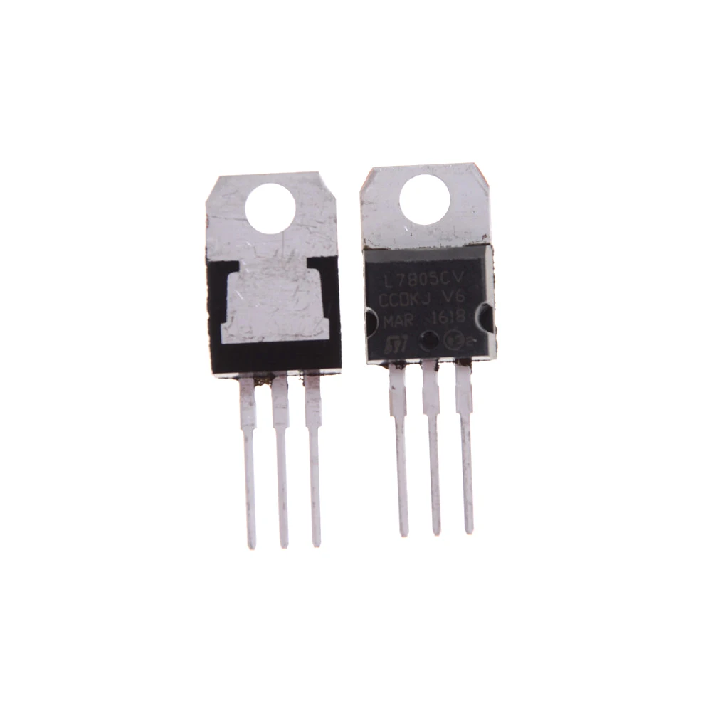 10 шт./лот L7805CV L7805 7805 LM7805 регулятор напряжения 5 В электронная цепь три клеммы схема