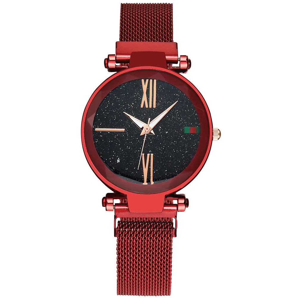 

Tiktok 100pcs / lot net with the same starry magnet with quartz watch watch vacuum electroplating watch strap