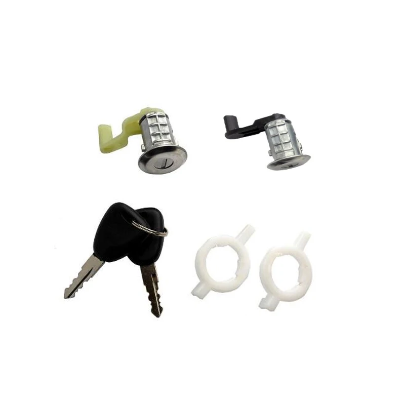 OE 7701468981 7701468982 Left+Right Car Door Lock Barrel Cylinder with 2 Key for Renault Megane Scenic Clio Master