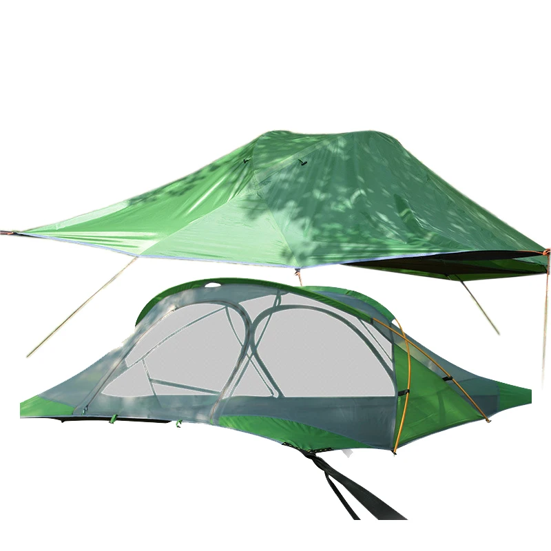 Kaufen Outdoor Camping Wandern Rally Bett Doppel Layer Regen Doppel 2 Person Hängen Zelt Suspension Zelt Baum Zelt Hängematte Zelt