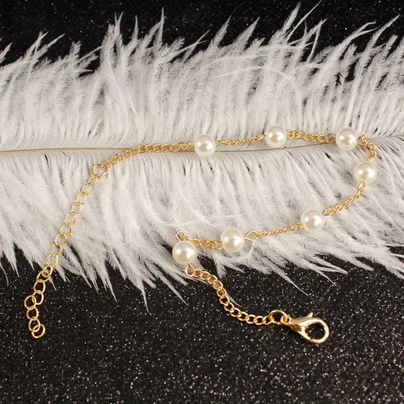 

2021 новый модный простой браслет с имитацией жемчуга геометрические женские ювелирные изделия браслет для своей подруги