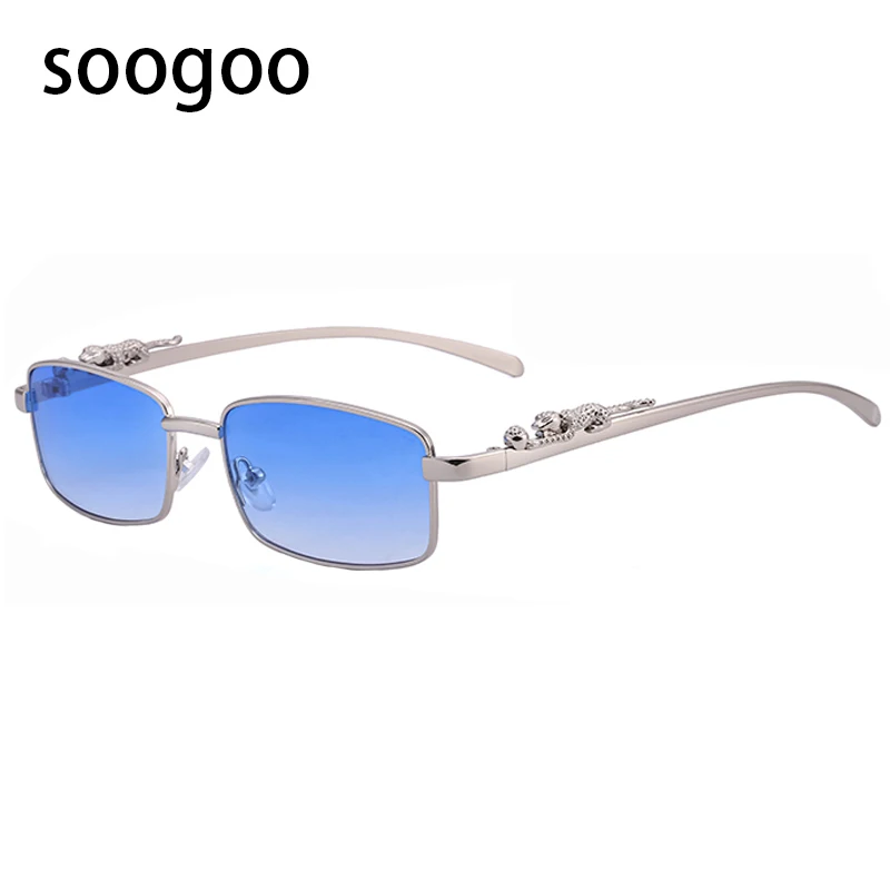 

Fashion Retro Rectangle Pink Sunglasses For Men Seiko Carving Leopard Sun Glasses Women Luxury Brand Designer Eyewear