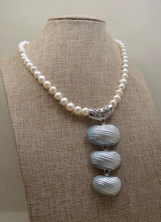 Ожерелье из пресноводного жемчуга 8 9 мм|freshwater pearl necklace|pearl necklacenecklace big |