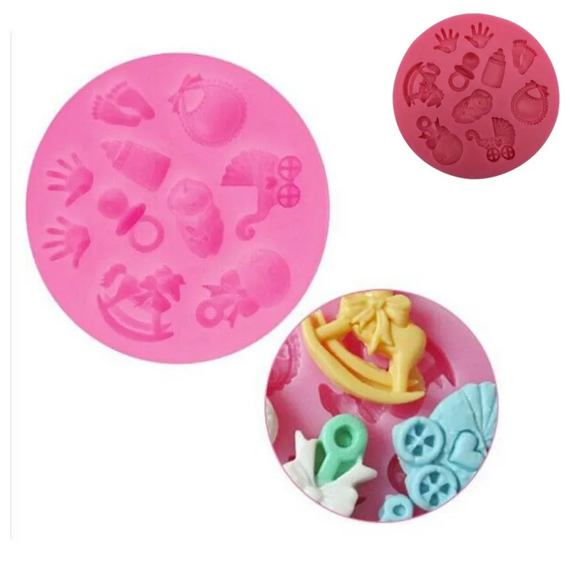 Силиконовая форма для детского торта с принтом рук и ног | Дом сад
