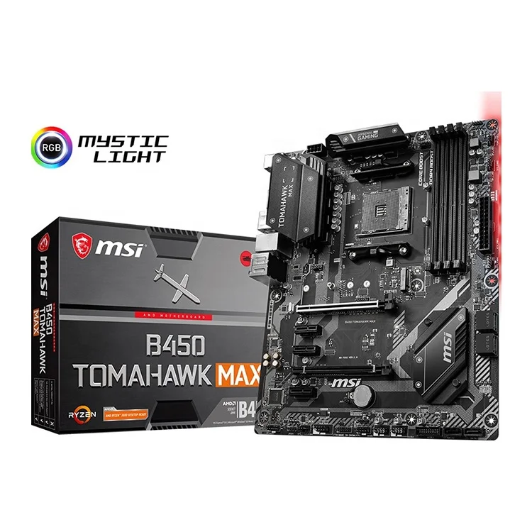 

Original MSI B450 TOMAHAWK MAX ATX Gaming Motherboard support AMD Ryzen 5 3600/3600X/3700X/1700X/2600/3500X CPU