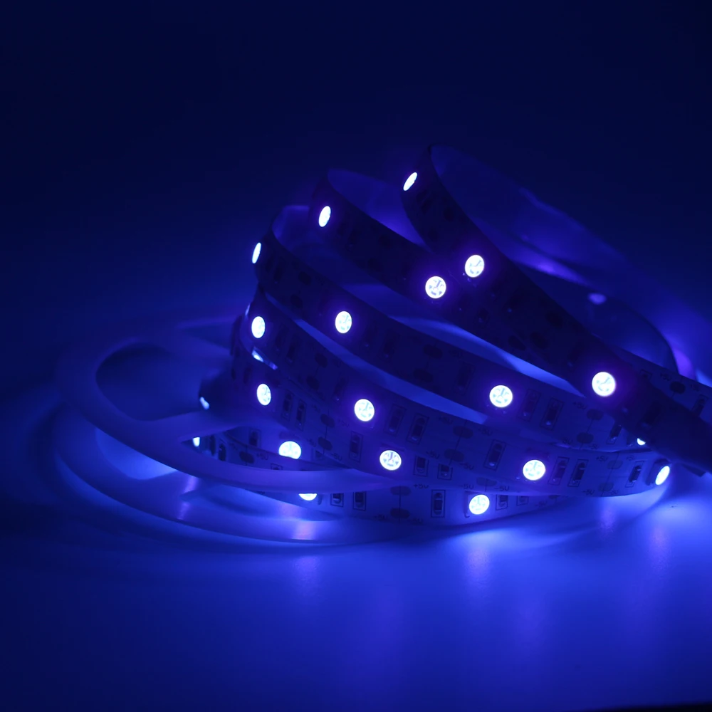 USB 5V 5050 UV Ультрафиолетовый светильник с фиолетовой полосой, светильник s 395-405 нм, черный светильник, флуоресцентный CFL, светильник для приманки, фиолетовый декоративный черный светильник