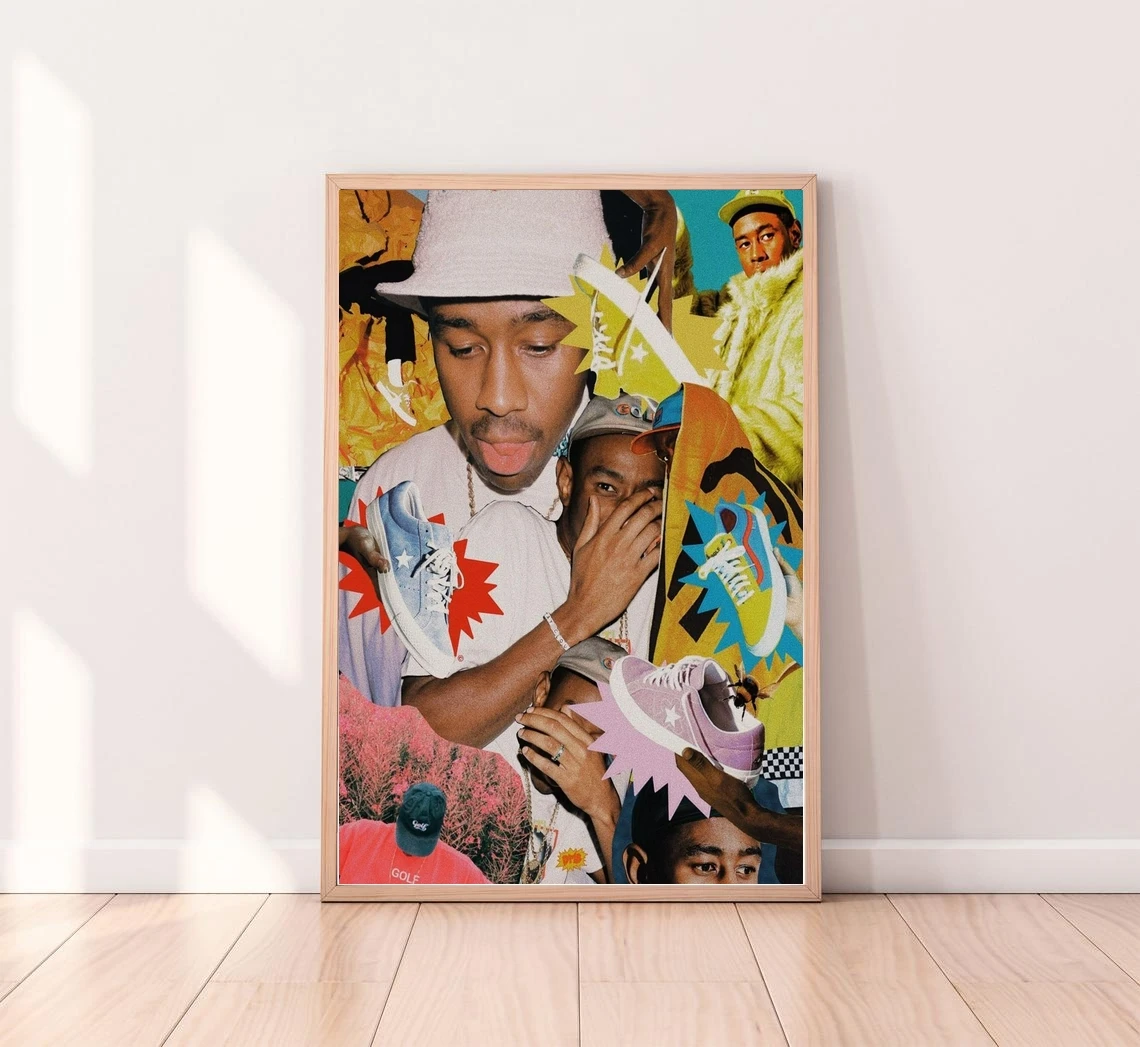 

Холщовый постер с изображением музыкального альбома, Тайлера, Творца, хип-хоп, рэпера, поп-музыки, звезды, бытовой фотоальбом (без рамки)