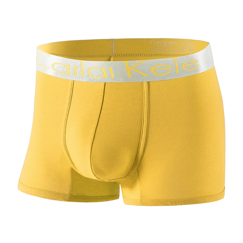 

Men's Underwear Boxer Shorts Cotton Elastic Breathable Fashion Mid-waist Solid Color Large Size