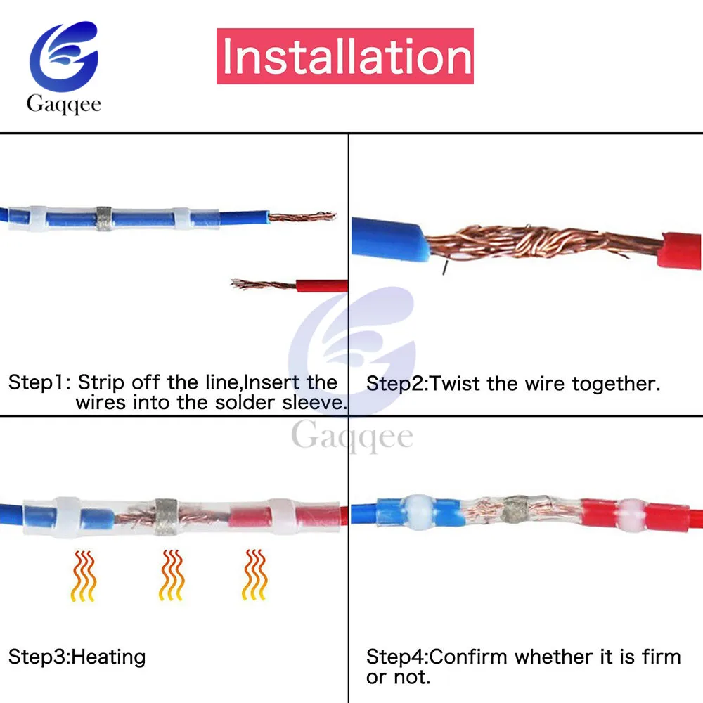 100 шт коробка термоусадочный припой герметизация термоусадочная втулка