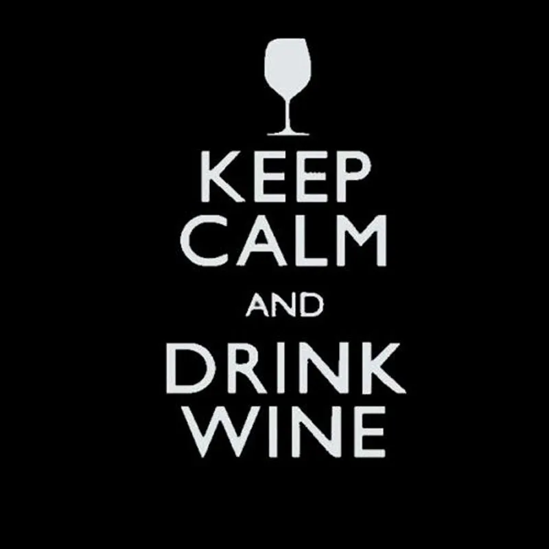 

High Quality KEEP CALM AND DRINK WINE Funny Vinyl Decal Car Sticker Car-styling 15x9cm