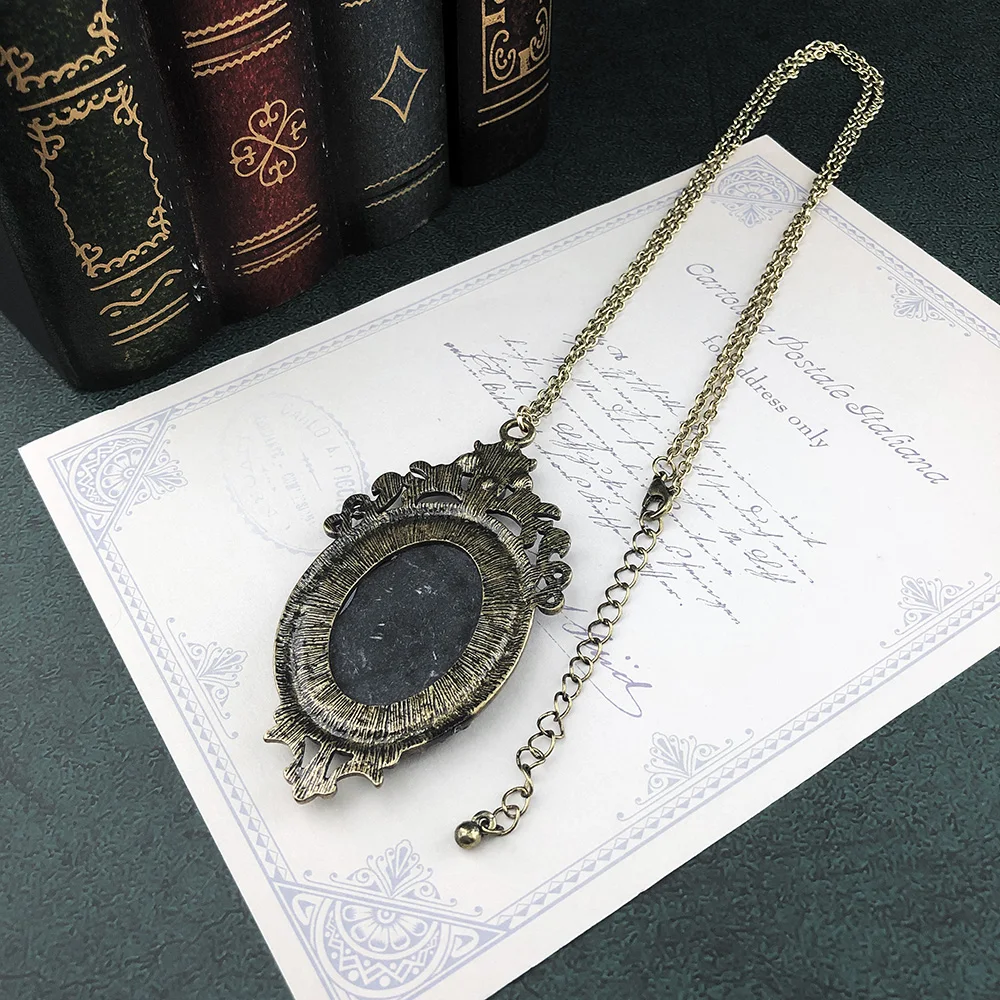 Ожерелье с овальной подвеской Женская Длинная цепочка в европейском и