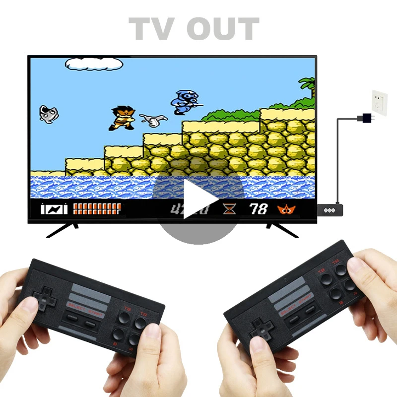 

Game Stick 4K Console Player Arcade for Children Kid Retro Video Videogame 8 Bit 500 in 1 Classic Portable TV Set-Top Box Gaming