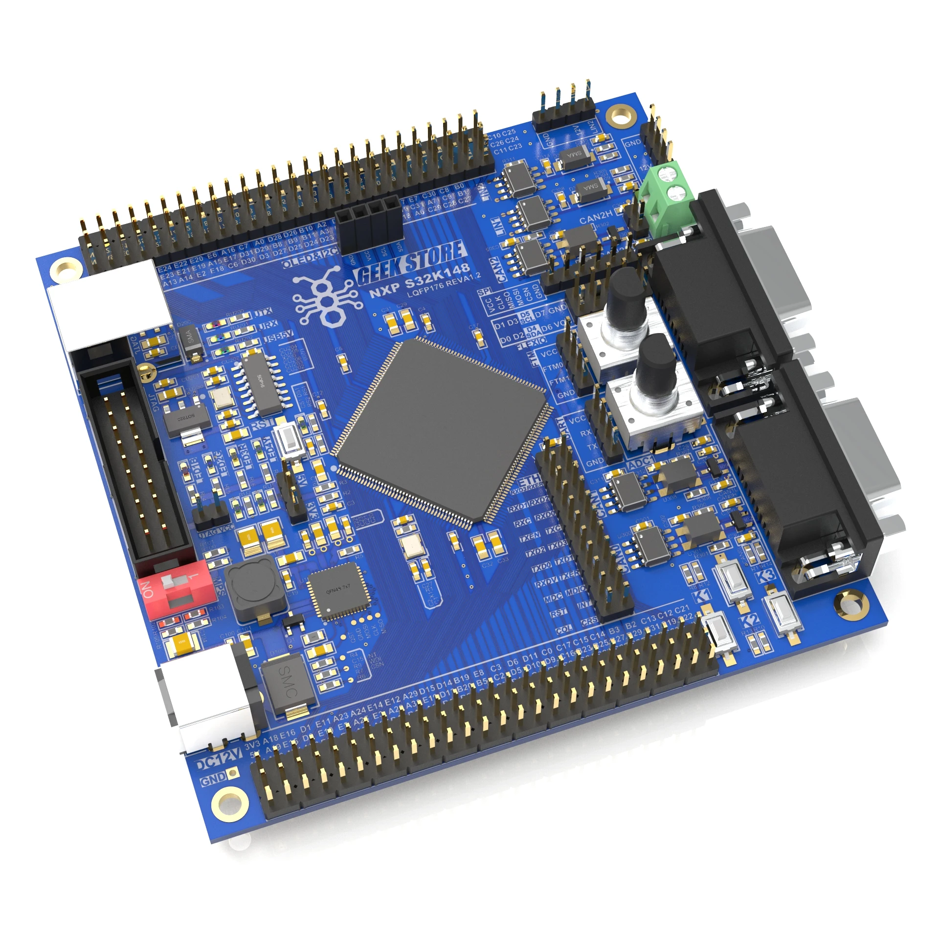 Placa de desarrollo NXP S32K148, placa de evaluaci&oacute;n, c&oacute;digo fuente de rutina, 2 v&iacute;as, LIN, 3 v&iacute;as, Ethernet-0