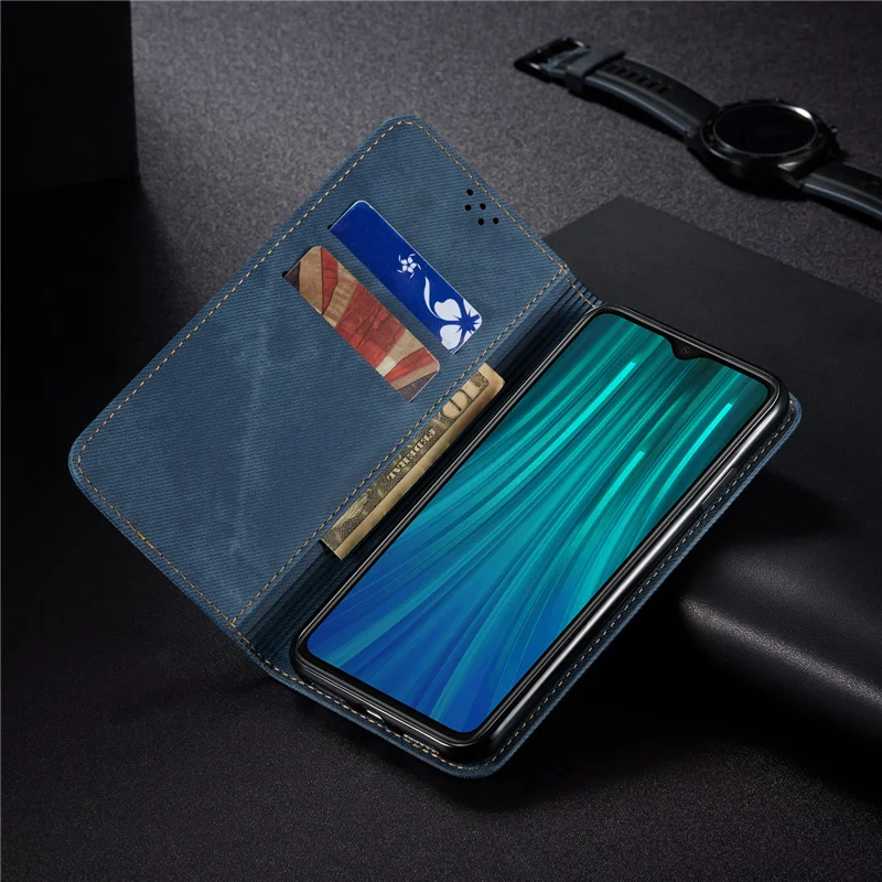 Ретро флип-чехол для Xiaomi Redmi Note 8 T, чехол из джинсовой ткани с подставкой и кошельком, задняя крышка для Redmi Note 8 Pro Note8T Fundas