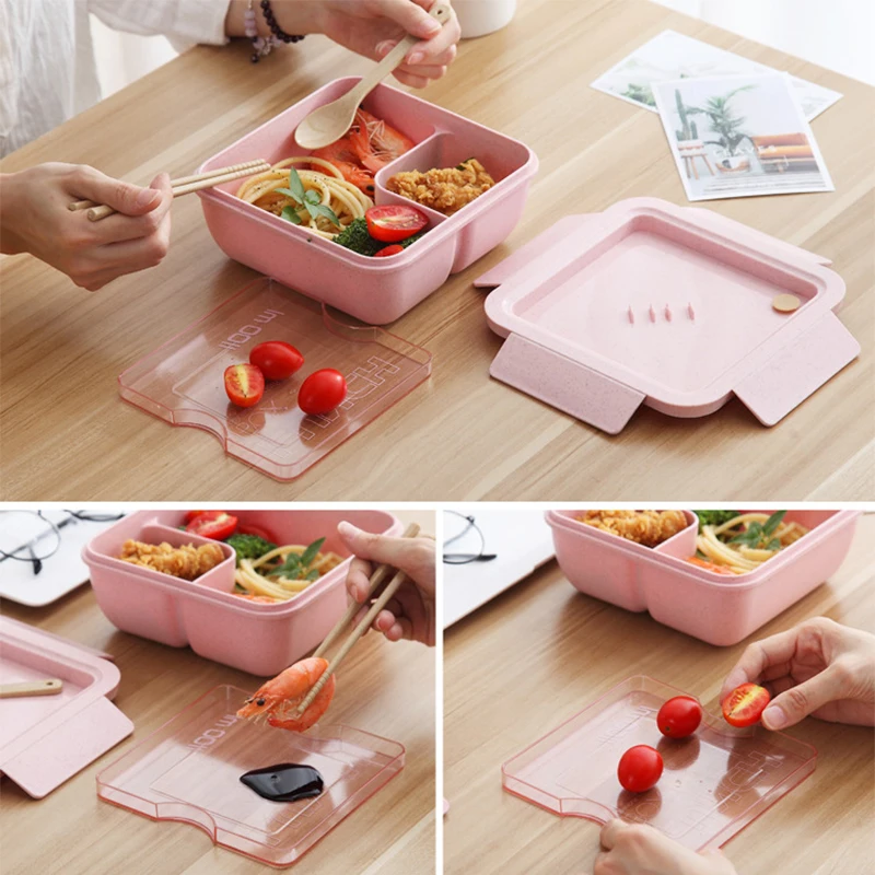 Коробка Bento с перегородкой Портативный Ланч-бокс для микроволновки студентов и