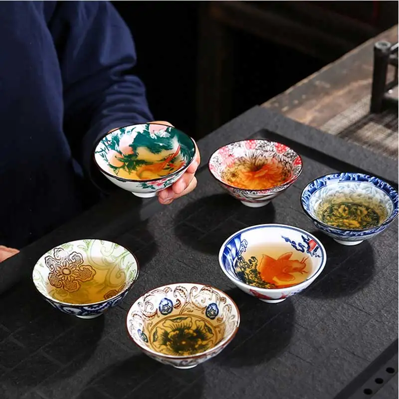 1 шт. китайская керамическая чайная чашка сине-белая фарфоровая подглазурная