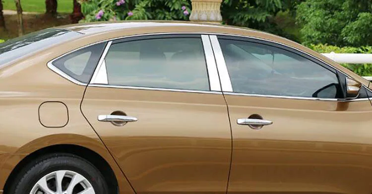 Оконная хромированная стойка накладка на столб декоративная отделка