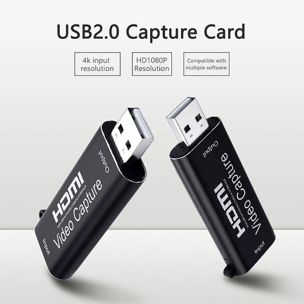 

Mini Video Capture Card Device USB 2.0 HDMI Game DVD Camcorder High-definition Camera Recording for Video Live Streaming