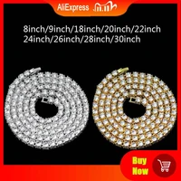 iced tennis chain men chunky necklace cubic zircon miami cuban link chainjewelry