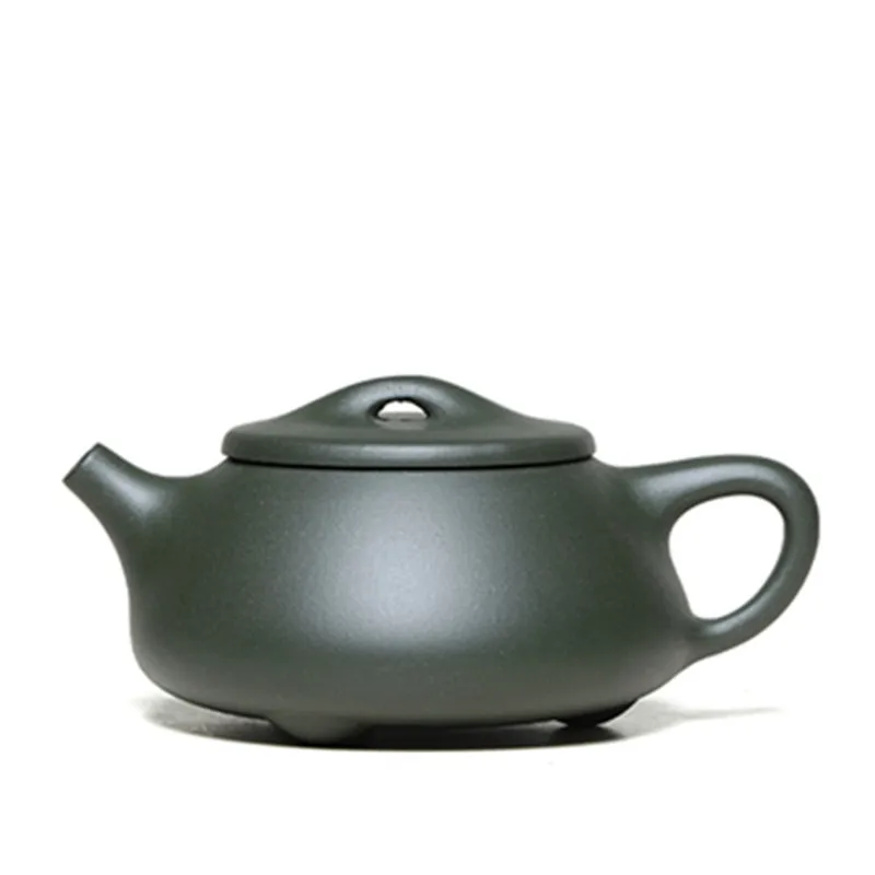

Chinese Yixing tea pots Purple Clay Teapot Raw ore Green Mud Stone scoop Kettle Handmade Customized Boutique Tea set 310ml