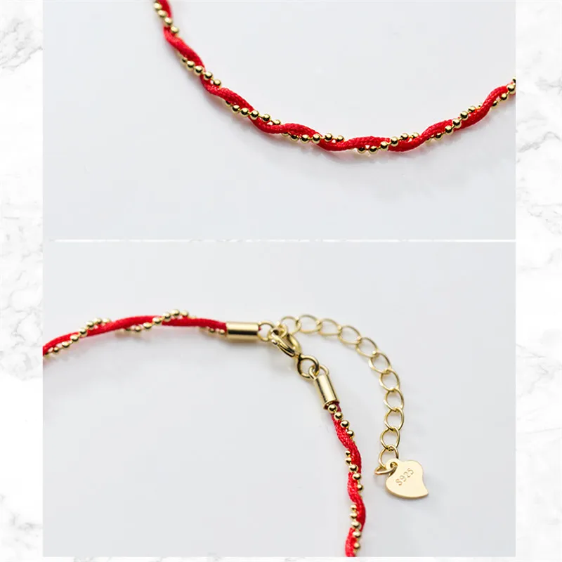 WANTME Ретро минимализм волнистый обруч из бисера красная веревка креативный Шарм