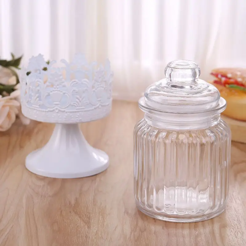 

P15D Christmas Glass Jar Candy Sugar Storage Bottle Wedding Gift Hollow Home Decoration