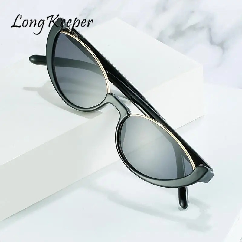 

New Arrival 2022 Small Cat Eye Sunglasses Women Vintage Half Frame Metal Mirror Sun Glasses Female Oculos De Sol Feminino UV400