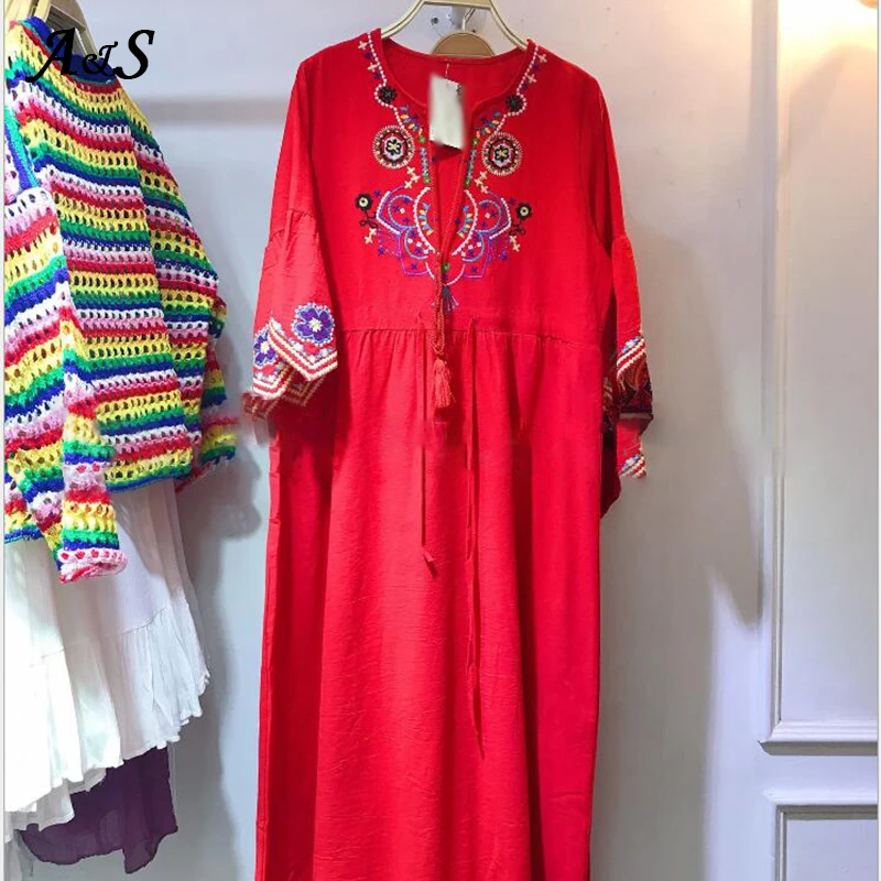 

Women Bohemian Summer Dress O Neck Summer Casual Beach Holiday Hollow Short dresses woman party night vestidos verano 2019 NEW